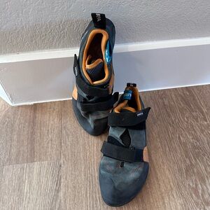 Scarpa Gray and Orange Climbing Shoes